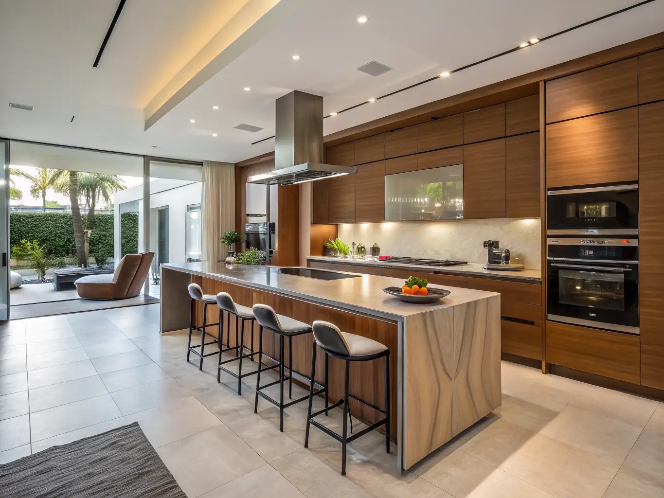 A bright, modern kitchen renovation showcasing sleek cabinetry, countertops, and stylish lighting, representing Henrys 5 LLC's home remodeling service.